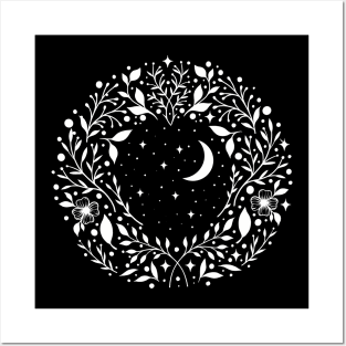 Night Garden Circle Posters and Art